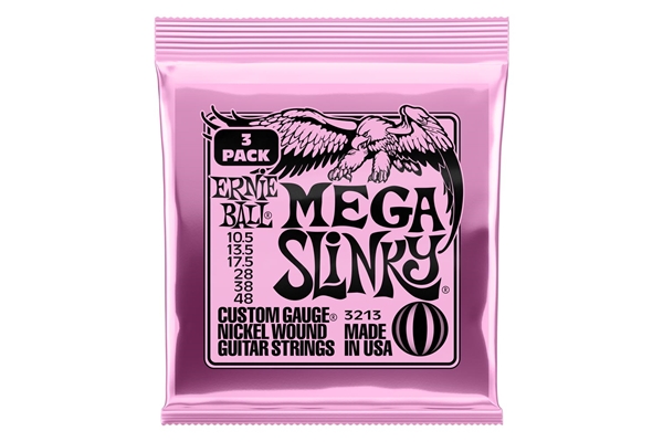 ERNIE BALL 3213 MEGA SLINKY NCKLWND 3 PK 10.5 4
