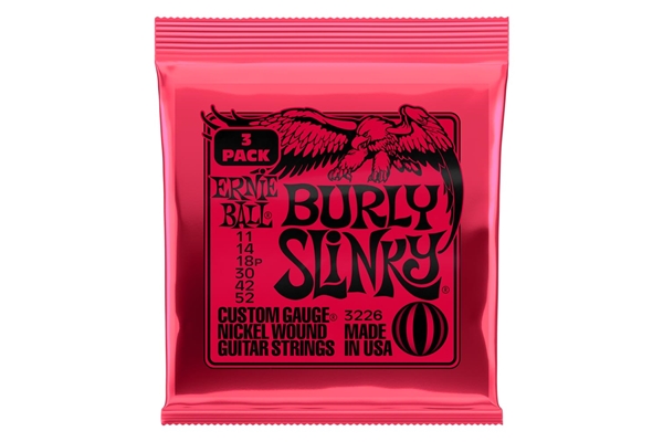 ERNIE BALL 3226 BURLY SLINKY NCKL WND 3 PK 11 52