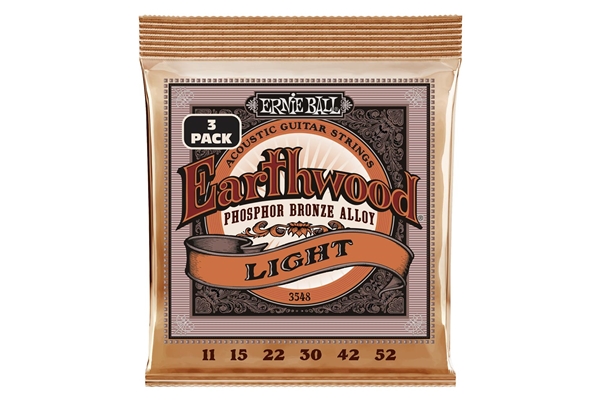 ERNIE BALL 3548 EARTHWOOD LIGHT PHOS  3 PK 11 52