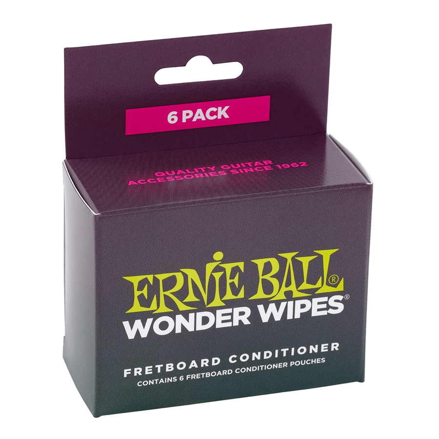 Ernie Ball Fretboard Conditioner Wonder Wipes Confezione da 6