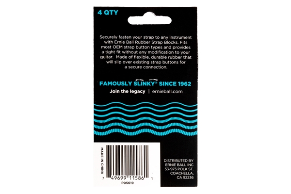 ERNIE BALL 5619 STRAP BLOCKS BLUE