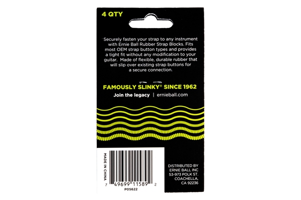 ERNIE BALL 5622 STRAP BLOCKS GREEN