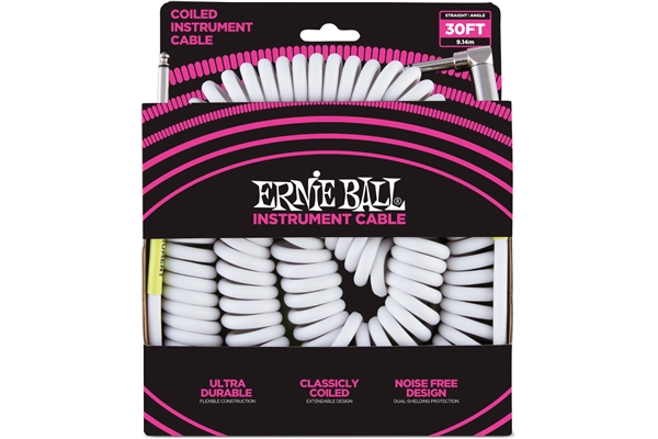 Ernie Ball 6045 Cavo Spirale White 9 m