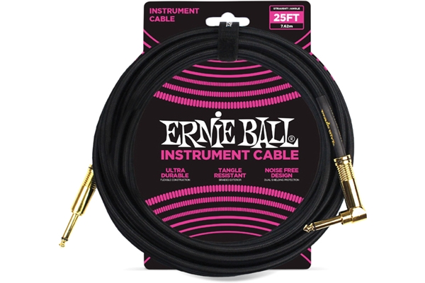 Ernie Ball 6058 Cavo Braided Black/Black 7,62 m