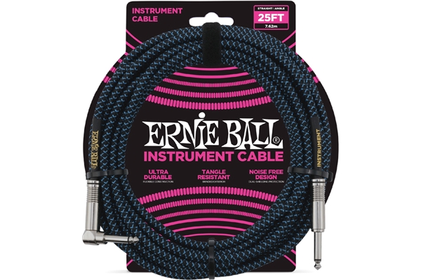 Ernie Ball 6060 Cavo Braided Black/Blue 7,62 m