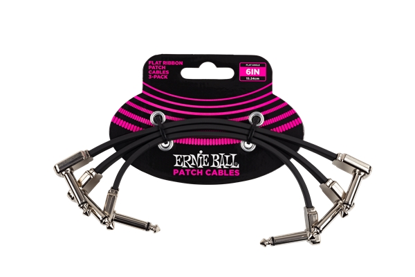 ERNIE BALL 6221 FLAT RIBBON PATCH CABLE 15,24 CM PACCO DA 3
