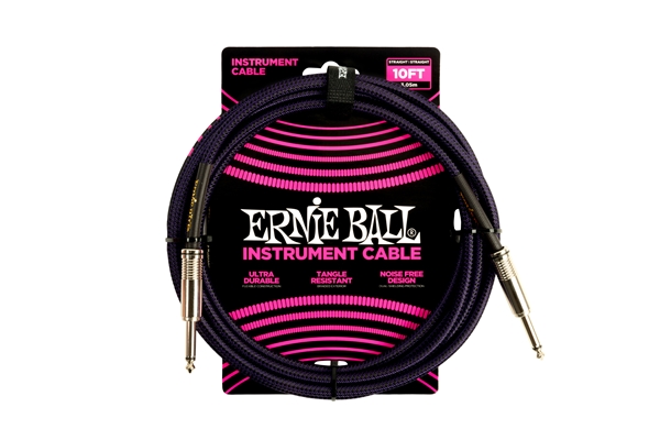 ERNIE BALL 6393 BRAIDED STRAIGHT STRAIGHT 3M