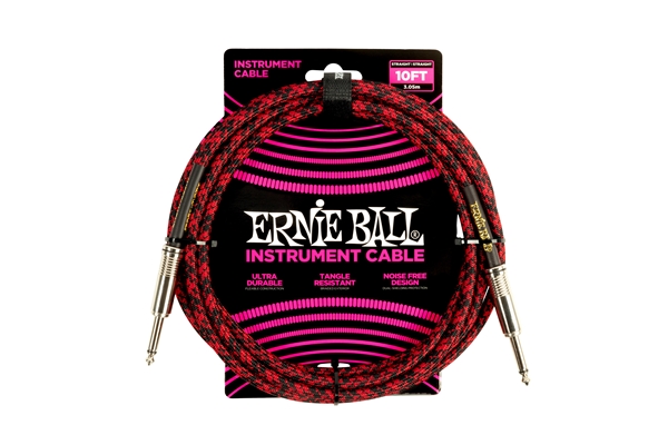 ERNIE BALL 6394 BRAIDED STRAIGHT STRAIGHT 3M