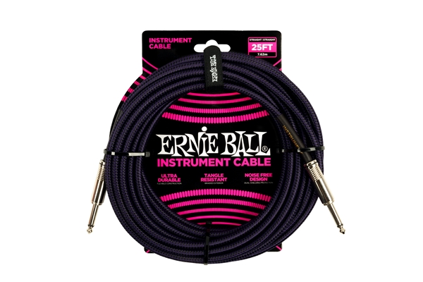 ERNIE BALL 6397 BRAIDED STRAIGHT STRAIGHT 7.6M