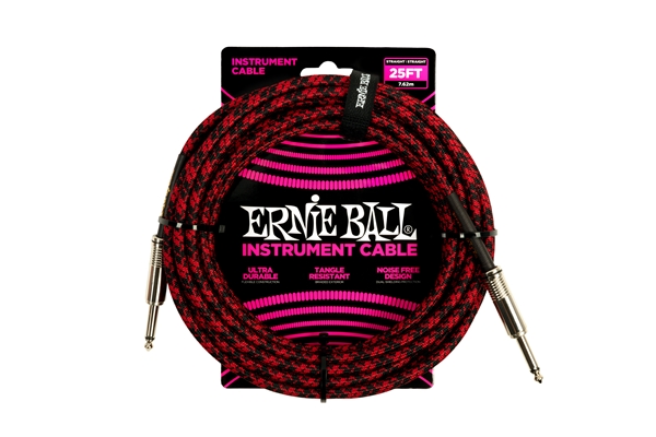 ERNIE BALL 6398 BRAIDED STRAIGHT STRAIGHT 7.6M