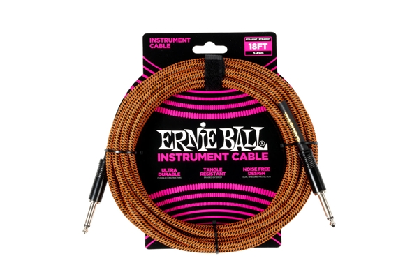 ERNIE BALL 6469 BRAIDED PUMPKIN PIE STRAIGHT-STRAIGHT 5,5M