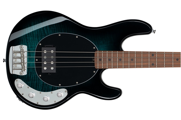STERLING BY MUSIC MAN STINGRAY RAY34 FLAME MAPLE TEAL