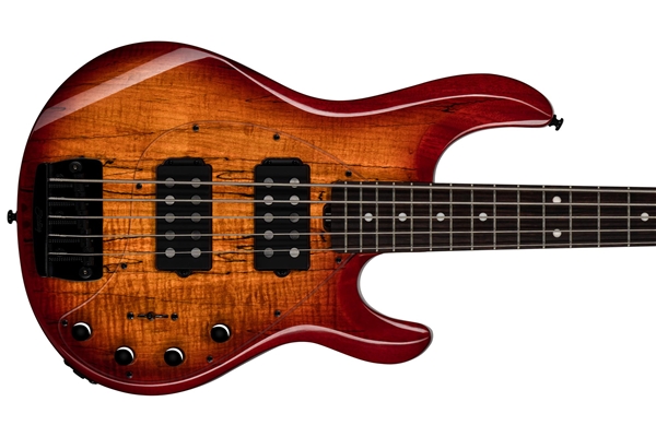 STERLING BY MUSIC MAN RAY35HH SPALTED MAPLE BLOOD ORANGE BURST