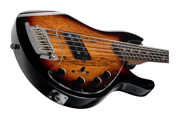 STERLING BY MUSIC MAN RAY35 SPALTED MAPLE 3 TONE SUNBURST