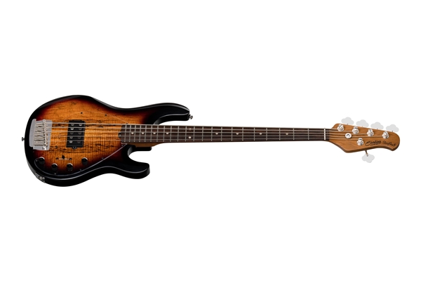 STERLING BY MUSIC MAN RAY35 SPALTED MAPLE 3 TONE SUNBURST
